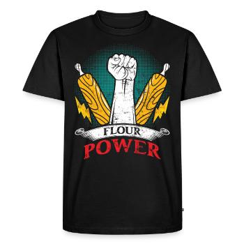 Bread Baker Flour Power Baking Baking Lovers - Men's Premium Organic T-Shirt - black - Front - Nico (187cm)
