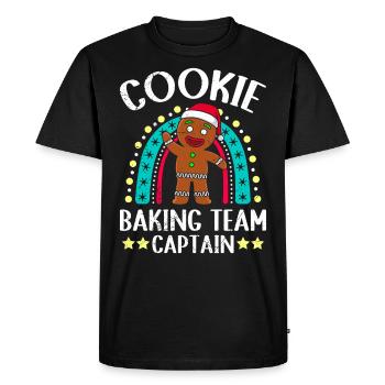 Cookie Baking Team Captain Christmas Cookies - Men's Premium Organic T-Shirt - black - Front - Nico (187cm)