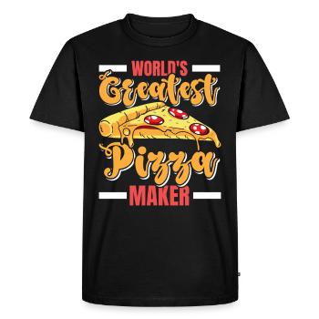Pizza Baking World's Greatest Pizza Maker - Men's Premium Organic T-Shirt - black - Front - Nico (187cm)
