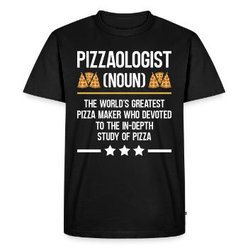 Pizza Baking Pizzaologist Pizza Baking Lover - Men's Premium Organic T-Shirt - black - Front - Nico (187cm)