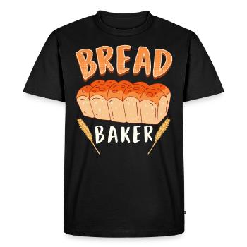 Boulanger Amateurs de pâtisserie Cuisson de la pâte à pain - T-shirt Premium bio Homme - noir - Devant - Nico (187cm)