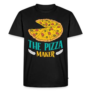 Pizza Maker The Pizza Maker Baking Lovers - Men's Premium Organic T-Shirt - black - Front - Nico (187cm)
