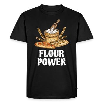 Bread Bakery Flour Power Baking Lovers - Men's Premium Organic T-Shirt - black - Front - Nico (187cm)