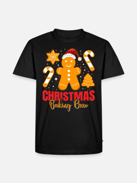 Backfans Christmas Baking Crew Plätzchen - Männer Premium Bio T-Shirt - Schwarz