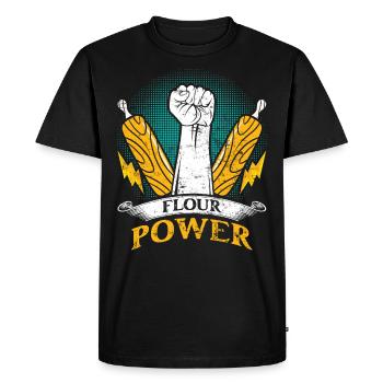 Bread Baker Flour Power Baking Baking Lovers - Men's Premium Organic T-Shirt - black - Front - Nico (187cm)