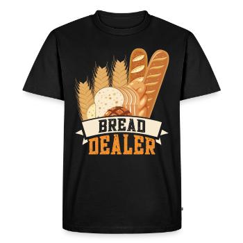 Boulanger Boulanger Boulangerie Backfans Pain - T-shirt Premium bio Homme - noir - Devant - Nico (187cm)