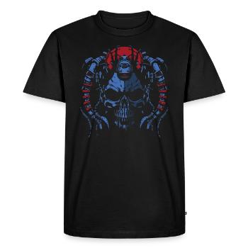 SKUL Rouge Bleu - T-shirt Premium bio Homme - noir - Devant - Nico (187cm)