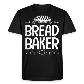 Boulanger BREAD BAKER Ventilateurs de cuisson Pâte à pain Boulangerie - T-shirt Premium bio Homme - noir - Devant - Nico (187cm)