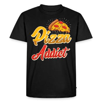 Pizza Addict Pizza Maker Baking Fans Hobby Baker - Men's Premium Organic T-Shirt - black - Front - Nico (187cm)