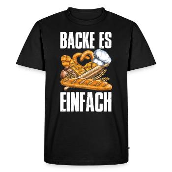 Bake It Easy Boulangerie Pain Pâte à pain - T-shirt Premium bio Homme - noir - Devant - Nico (187cm)