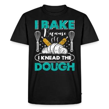 Éventails arrière Je cuis Je pétris la pâte Backliebe - T-shirt Premium bio Homme - noir - Devant - Nico (187cm)