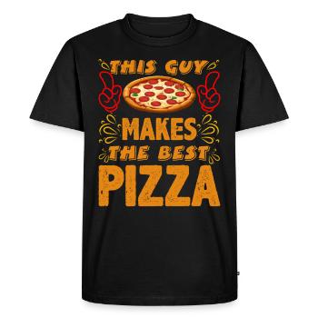 Pizza Maker This Guy Makes the Best Pizza - Men's Premium Organic T-Shirt - black - Front - Nico (187cm)