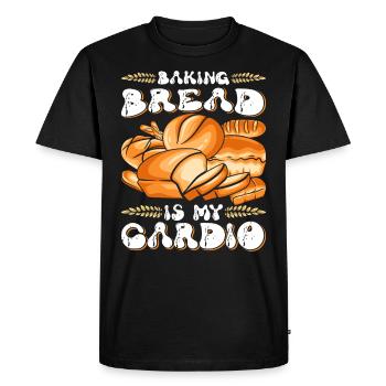Baking Bread est mon Cardio Bread Baking Fans - T-shirt Premium bio Homme - noir - Devant - Nico (187cm)