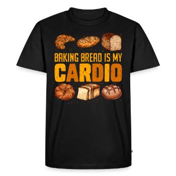 Baking is my cardio bread baker baking lover - Men's Premium Organic T-Shirt - black - Front - Nico (187cm)