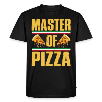 Pizza Oven Master of Pizza Dough Pizza Maker - Men's Premium Organic T-Shirt - black - Front - Nico (187cm)