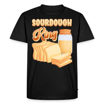 Bread Lover Pain Roi Pain Cuisson - T-shirt Premium bio Homme - noir - Devant - Nico (187cm)