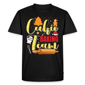 Cookie Baking Team Christmas Biscuits Cookies - Men's Premium Organic T-Shirt - black - Front - Nico (187cm)