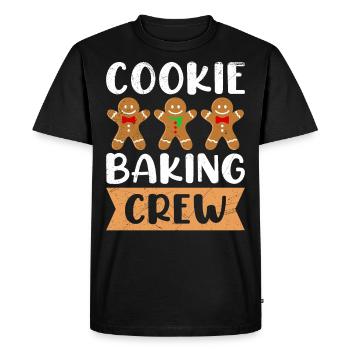 Cookie Back Crew Cookies amateur de pâtisserie - T-shirt Premium bio Homme - noir - Devant - Nico (187cm)