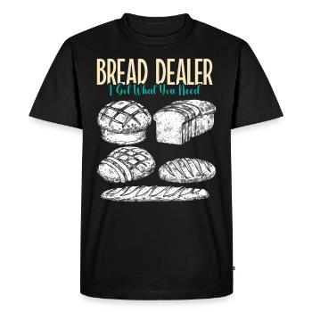 Boulanger Boulanger Boulangerie Backfans Pain - T-shirt Premium bio Homme - noir - Devant - Nico (187cm)