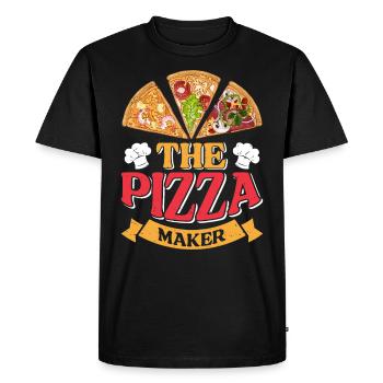 Pizza Maker The Pizza Maker Baking Lovers - Men's Premium Organic T-Shirt - black - Front - Nico (187cm)
