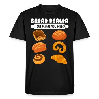 Bread Dealer Baking Lover Bread Dough Baking - Men's Premium Organic T-Shirt - black - Front - Nico (187cm)