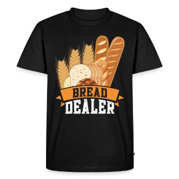 Boulanger Boulanger Boulangerie Backfans Pain - T-shirt Premium bio Homme - noir - Devant - Nico (187cm)