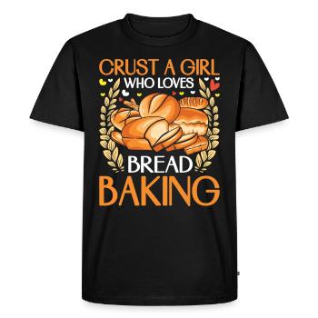 Baker Crust a Girl Who Loves Bread Baking - Men's Premium Organic T-Shirt - black - Front - Nico (187cm)