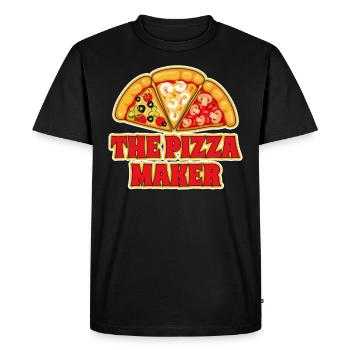 Pizza Maker Pizza Dough Baking Baking Lovers - Men's Premium Organic T-Shirt - black - Front - Nico (187cm)