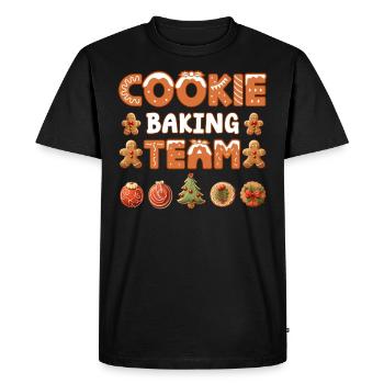 Cookie Baking Team Christmas - Men's Premium Organic T-Shirt - black - Front - Nico (187cm)