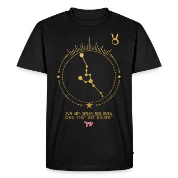 TAUREAU - T-shirt Premium bio Homme - noir - Devant - Nico (187cm)