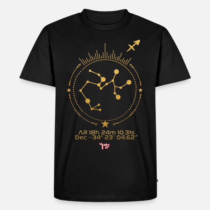SAGITARIUS - Männer Premium Bio T-Shirt - Schwarz