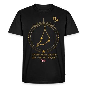 CAPRICORNE - T-shirt Premium bio Homme - noir - Devant - Nico (187cm)