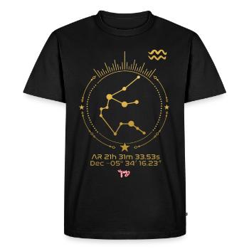 VERSEAU - T-shirt Premium bio Homme - noir - Devant - Nico (187cm)
