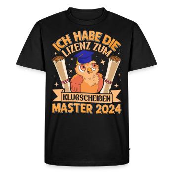 Master 2024 J’ai le permis d’être malin - T-shirt Premium bio Homme - noir - Devant - Nico (187cm)