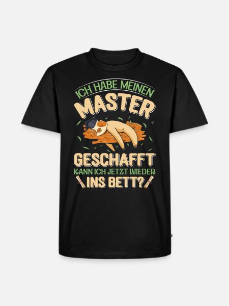 Masterarbeit Habe meinen Master Geschafft - Männer Premium Bio T-Shirt - Schwarz
