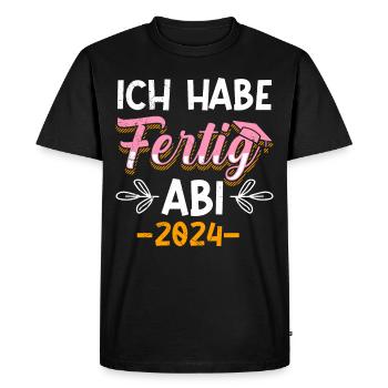 Abitur 2024 Abi I Have Finished Girl - Men's Premium Organic T-Shirt - black - Front - Nico (187cm)