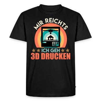 3D Drucker Mir Reichts Ich Geh 3D Drucken - Männer Premium Bio T-Shirt - Schwarz - Vorne - Nico (187cm)