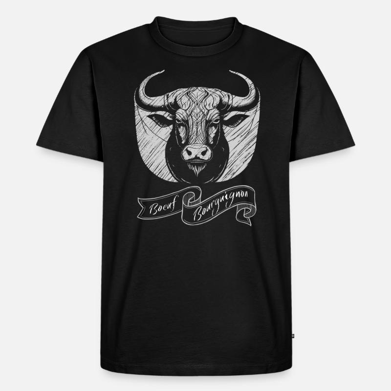 Rindfleisch Bourguigon - Männer Premium Bio T-Shirt - Schwarz