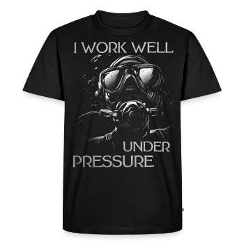 23F 0304 bk - Men's Premium Organic T-Shirt - black - Front - Nico (187cm)