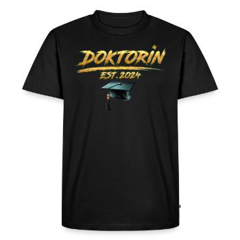 Doctorate Est. 2024 Doctoral degree passed - Men's Premium Organic T-Shirt - black - Front - Nico (187cm)