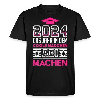 2024 : l’année où les filles cool obtiennent leur diplôme d’études secondaires - T-shirt Premium bio Homme - noir - Devant - Nico (187cm)