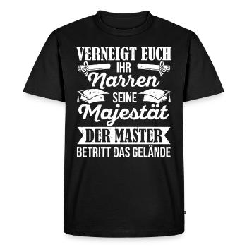 Master Bow ye fools, His Majesty the - Men's Premium Organic T-Shirt - black - Front - Nico (187cm)
