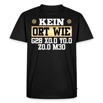 3D Printing Funny No Place Like X0.0 Y0.0 20.0 - Men's Premium Organic T-Shirt - black - Front - Nico (187cm)