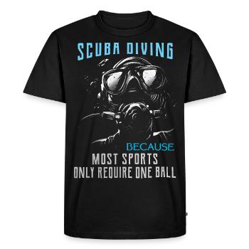 23F 0326 bk - Men's Premium Organic T-Shirt - black - Front - Nico (187cm)
