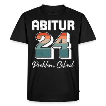 Abi 2024 Abitur School Leaving Certificate High School Graduates - Men's Premium Organic T-Shirt - black - Front - Nico (187cm)