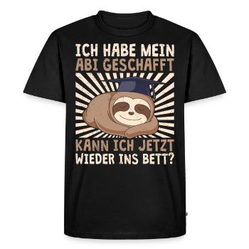 Drôle de diplômé du lycée ont réussi mes A-levels - T-shirt Premium bio Homme - noir - Devant - Nico (187cm)