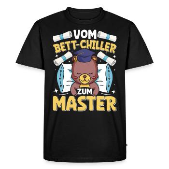Master's Thesis Completed From Bed Chiller to Bed - Men's Premium Organic T-Shirt - black - Front - Nico (187cm)