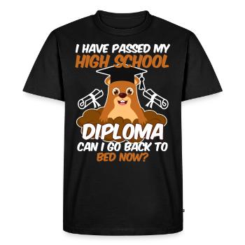 Abiturient Have Passed my Highschool Diploma - Men's Premium Organic T-Shirt - black - Front - Nico (187cm)