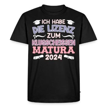 Licence Maturantin à Clever-Ass Matura - T-shirt Premium bio Homme - noir - Devant - Nico (187cm)