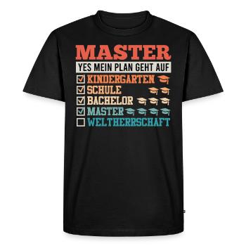 Maîtrise Maîtrise Mémoire de maîtrise réussi - T-shirt Premium bio Homme - noir - Devant - Nico (187cm)